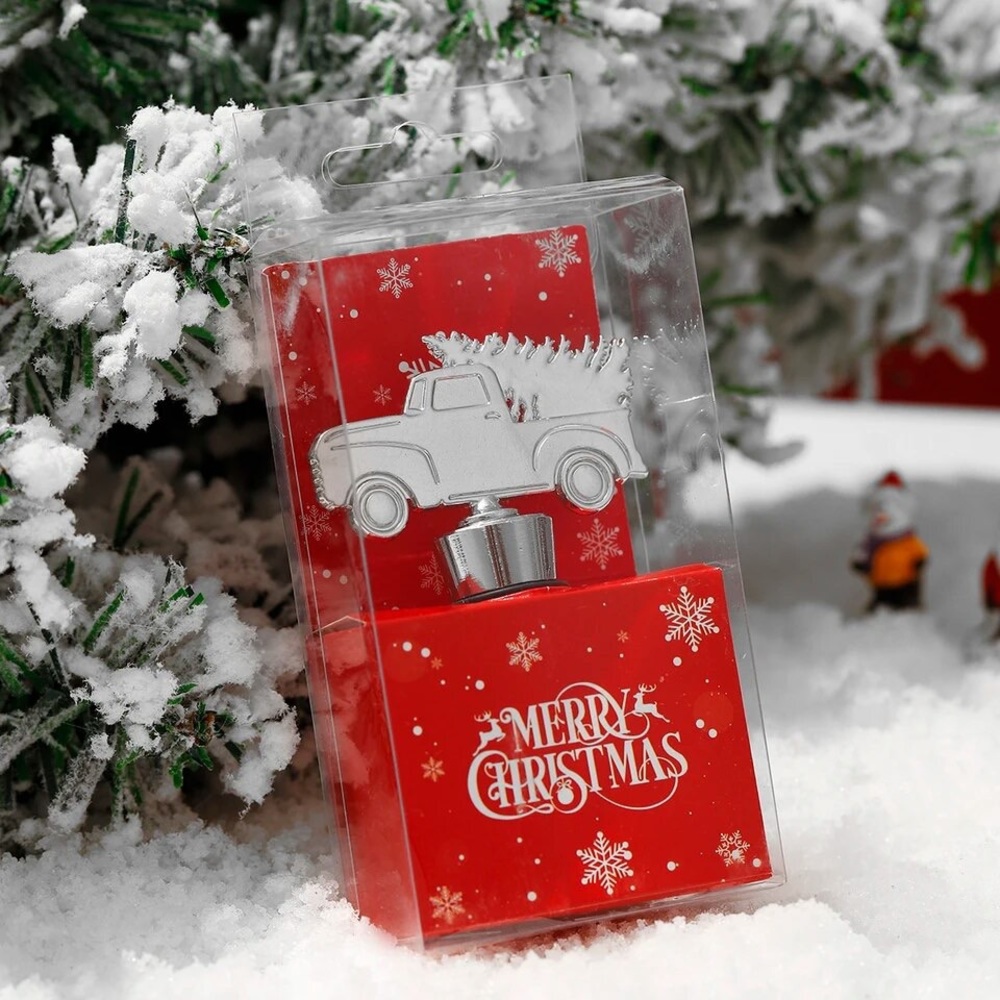 Christmas Truck Wine Stopper - Silver
